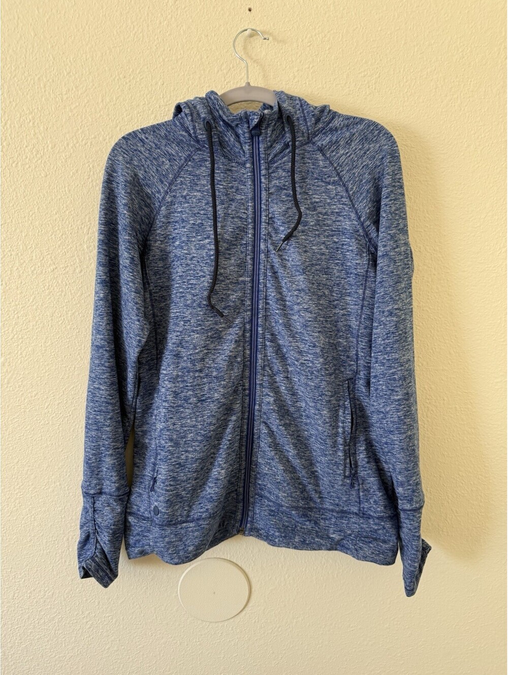 Outdoor Research Women's Melody Hoodie Size M Full Zip Thumbholes Heather Blue